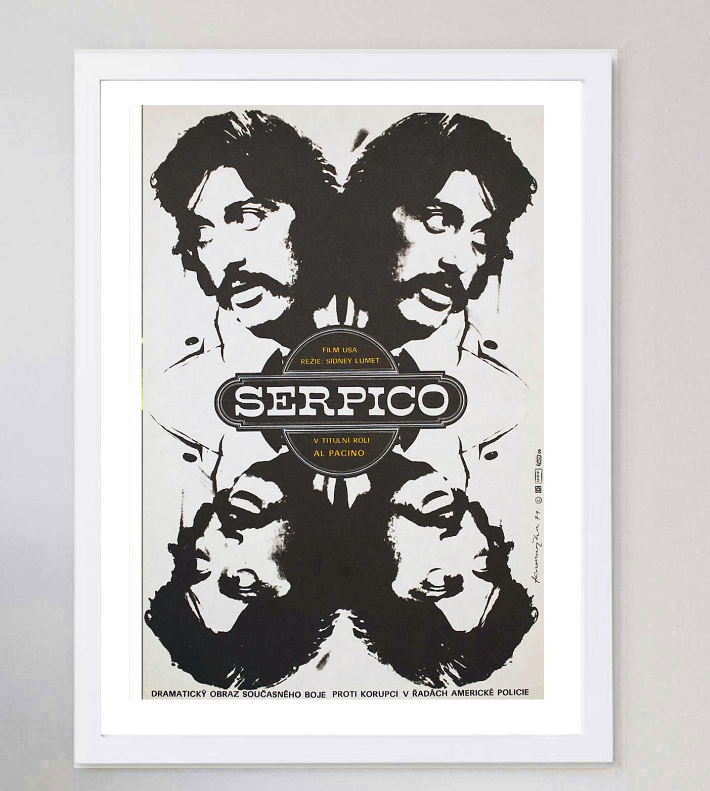 Ceco 1979 Serpico (Repubblica Ceca) Poster originale d'epoca in vendita