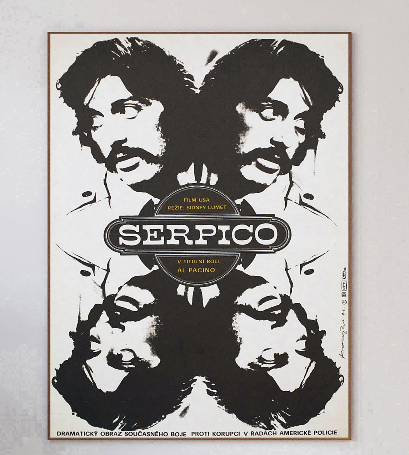 Fine XX secolo 1979 Serpico (Repubblica Ceca) Poster originale d'epoca in vendita