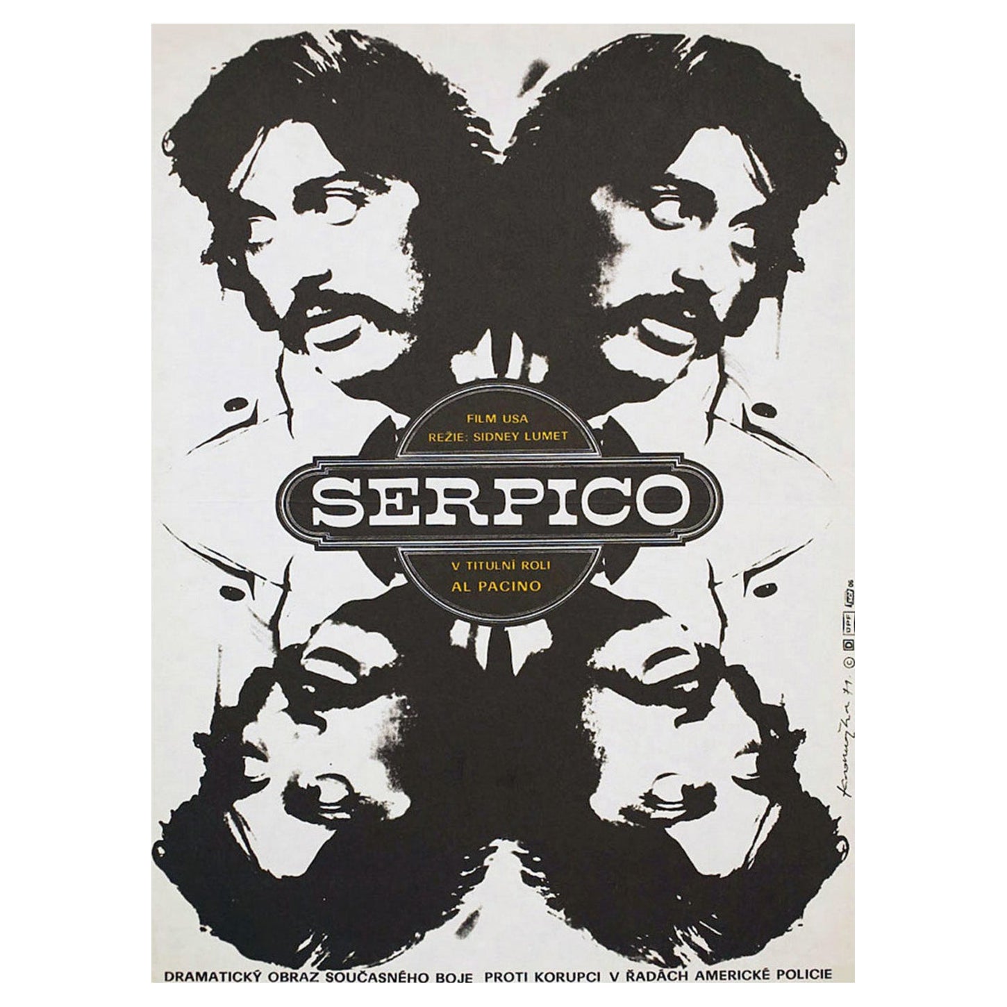 1979 Serpico (Tschechisch) Original Vintage By Plakat