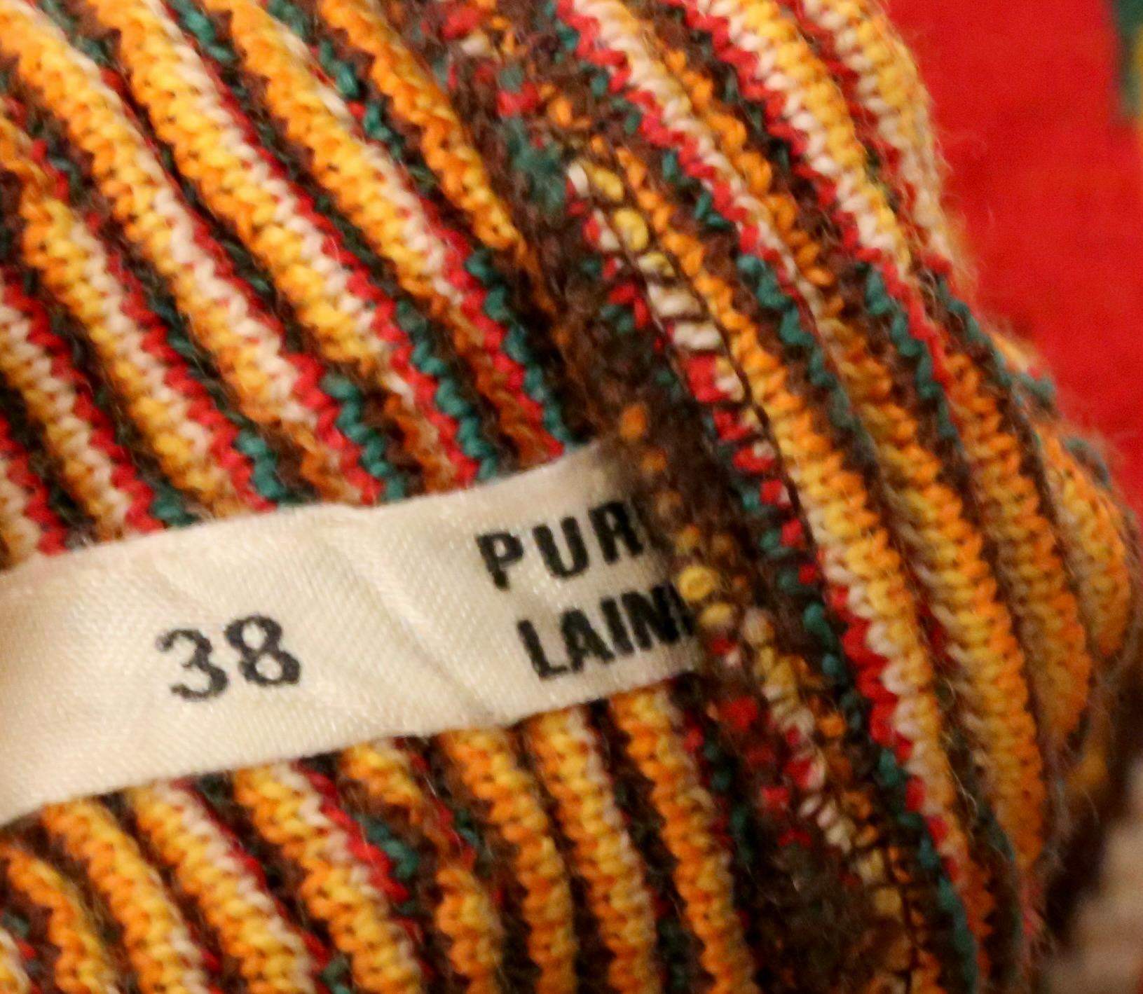 1980 Yves Saint Laurent, maglione luminoso Ikat RUNWAY, cappotto in vendita 6