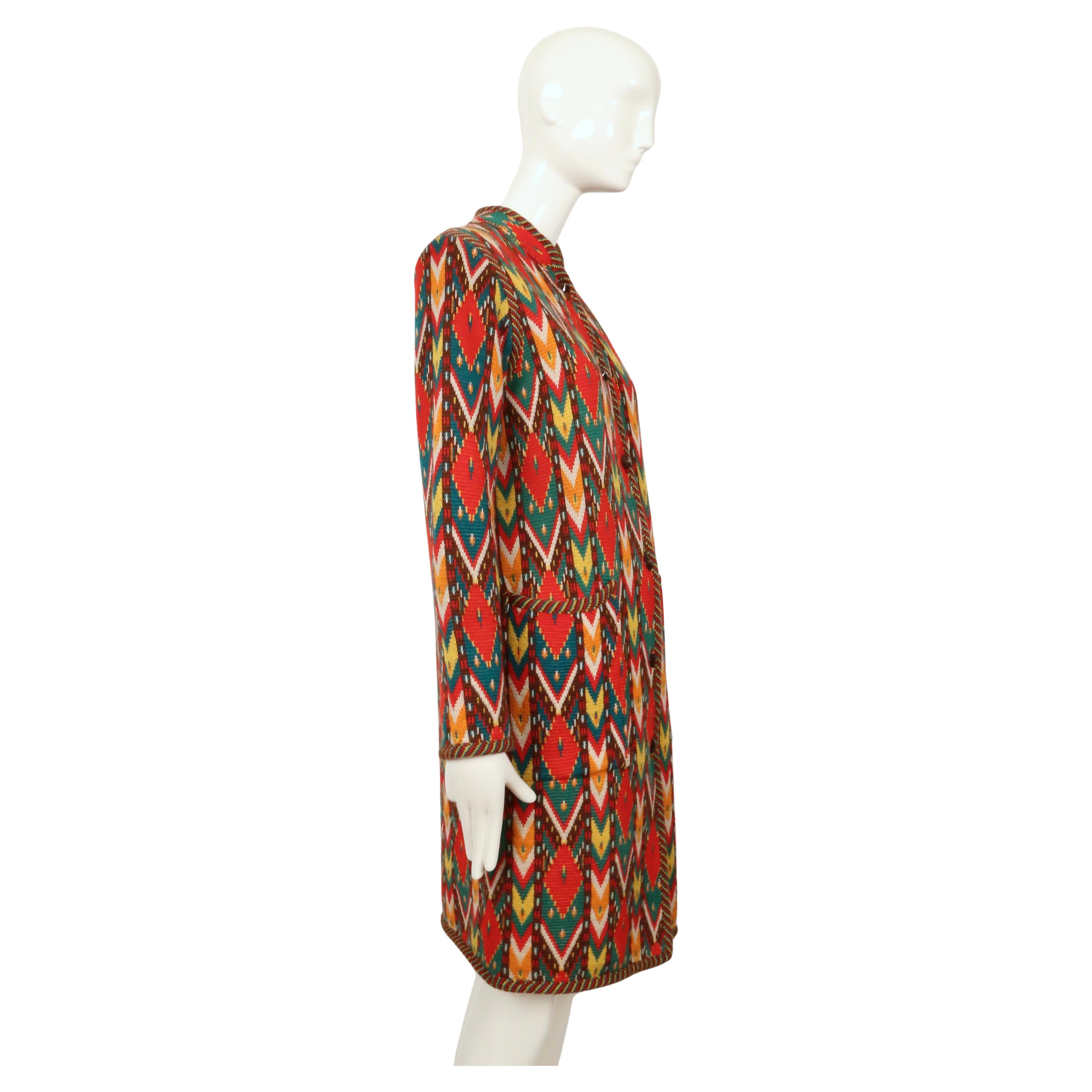 da uomo o donna 1980 Yves Saint Laurent, maglione luminoso Ikat RUNWAY, cappotto in vendita
