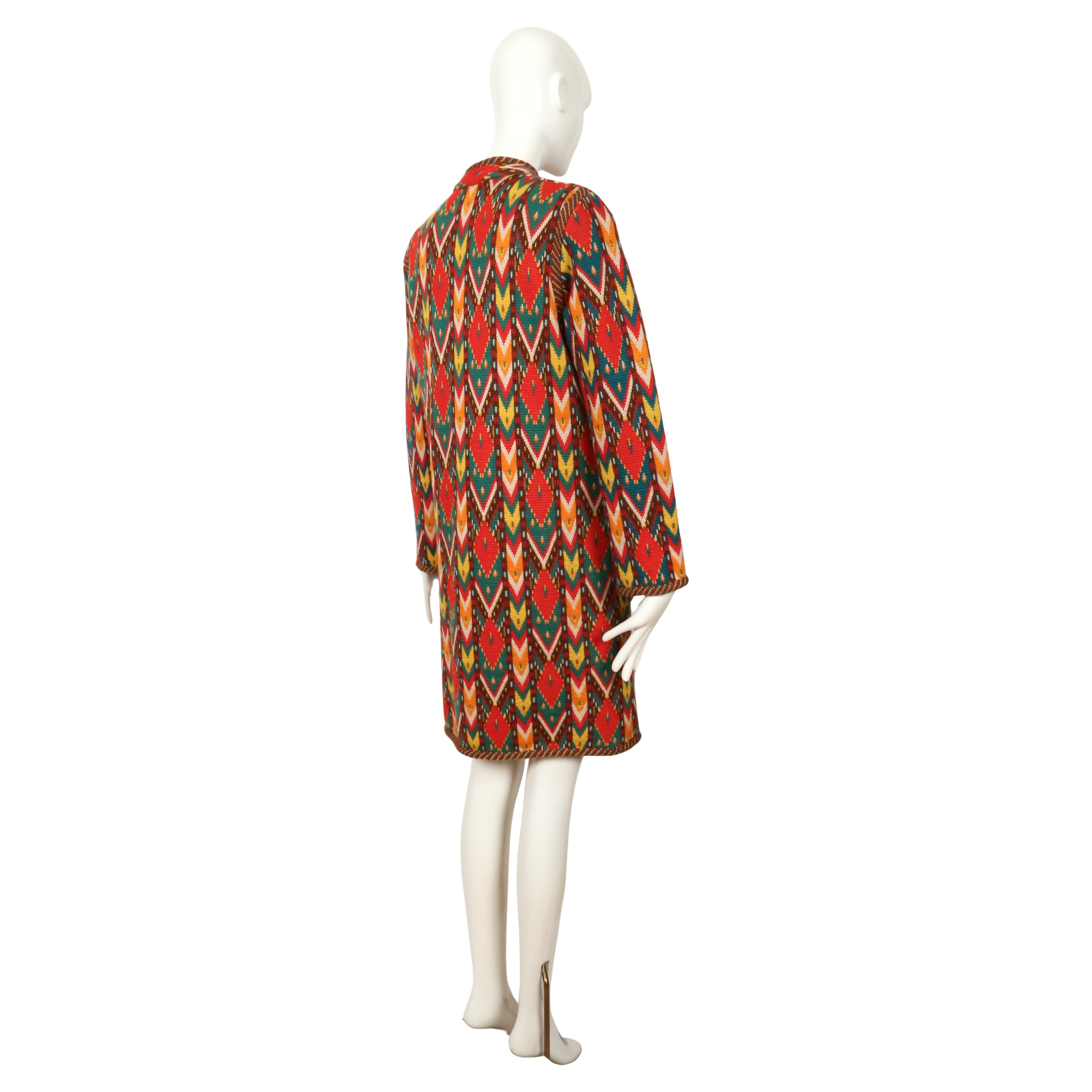 1980 Yves Saint Laurent, maglione luminoso Ikat RUNWAY, cappotto in vendita 2