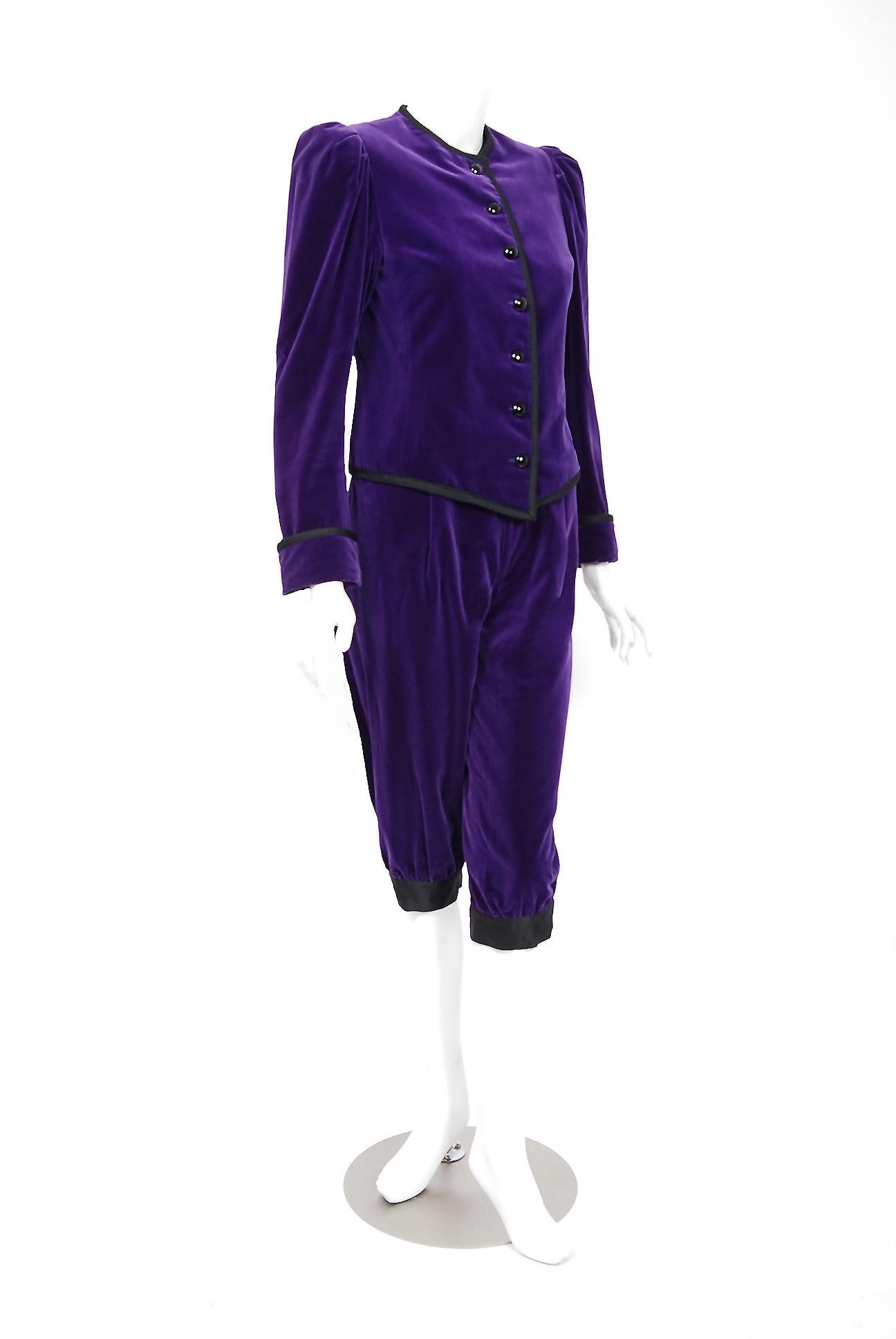 purple velvet coat