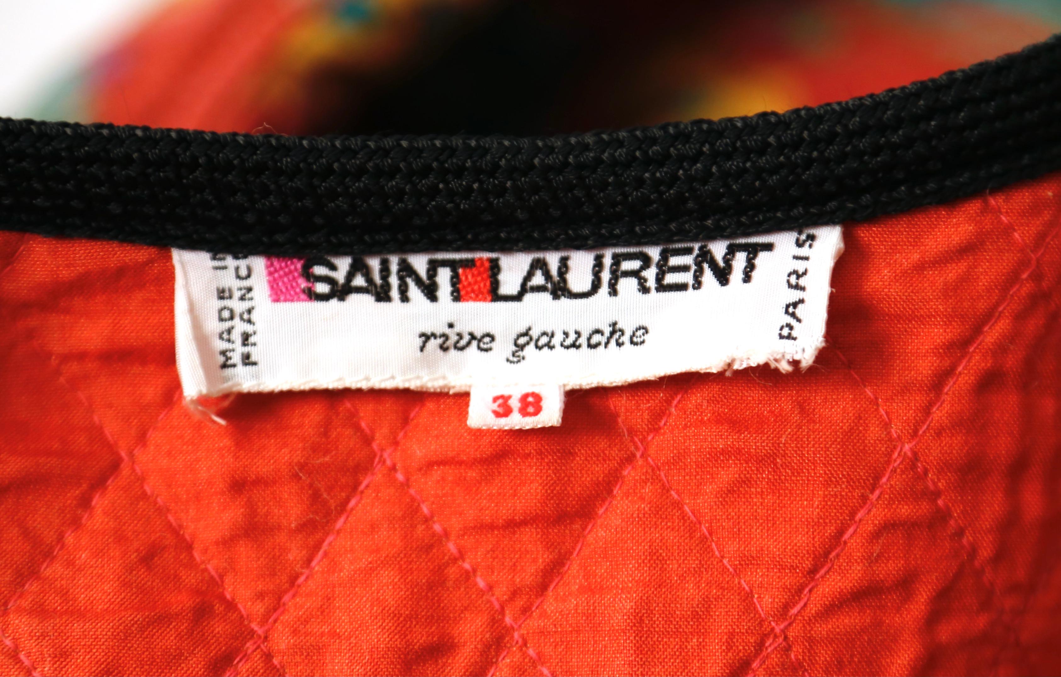 1979 YVES SAINT LAURENT silk IKAT quilted RUNWAY jacket 2
