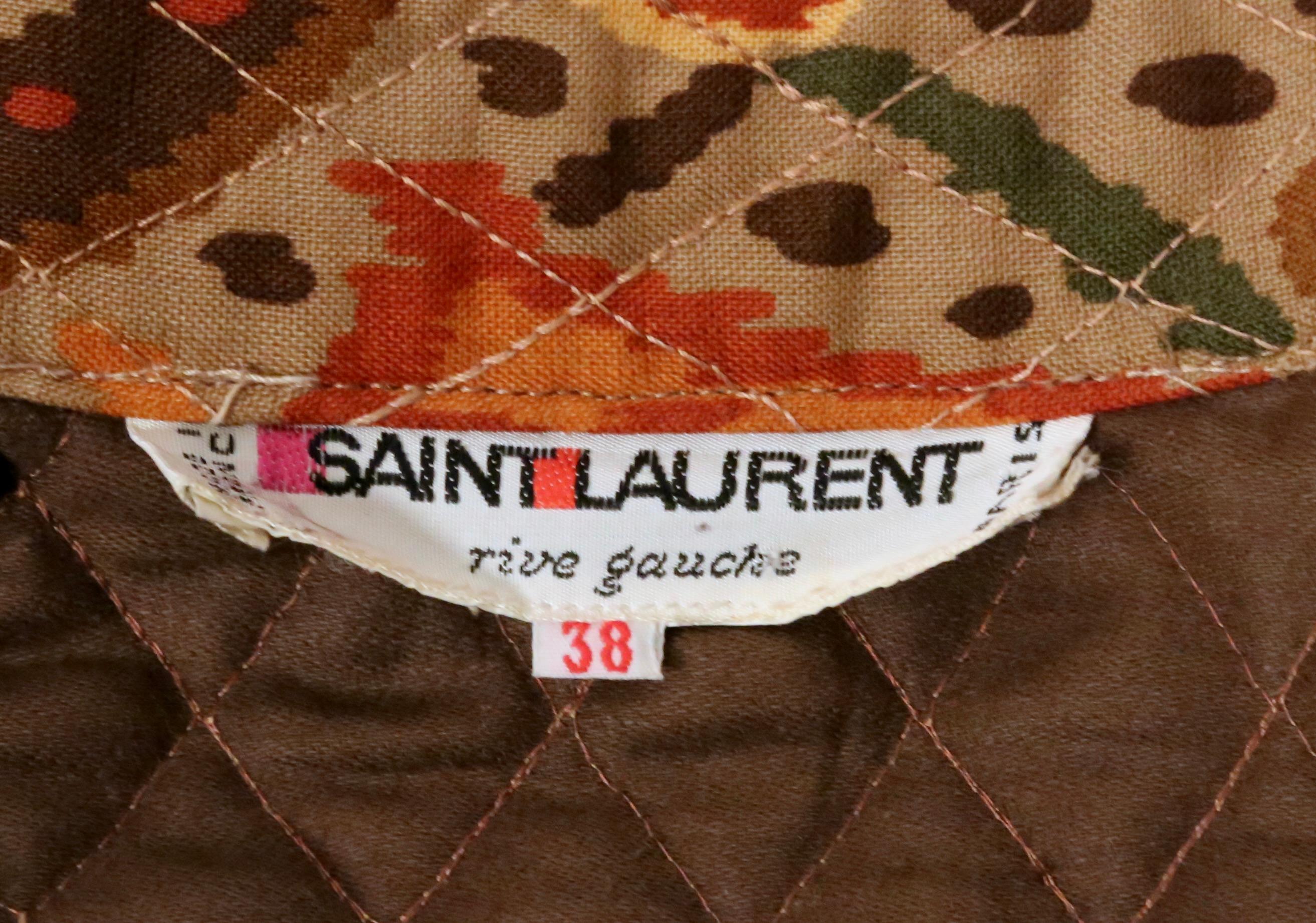 1979 YVES SAINT LAURENT wool IKAT quilted RUNWAY jacket For Sale 6