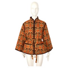 1979 YVES SAINT LAURENT wool IKAT quilted RUNWAY jacket