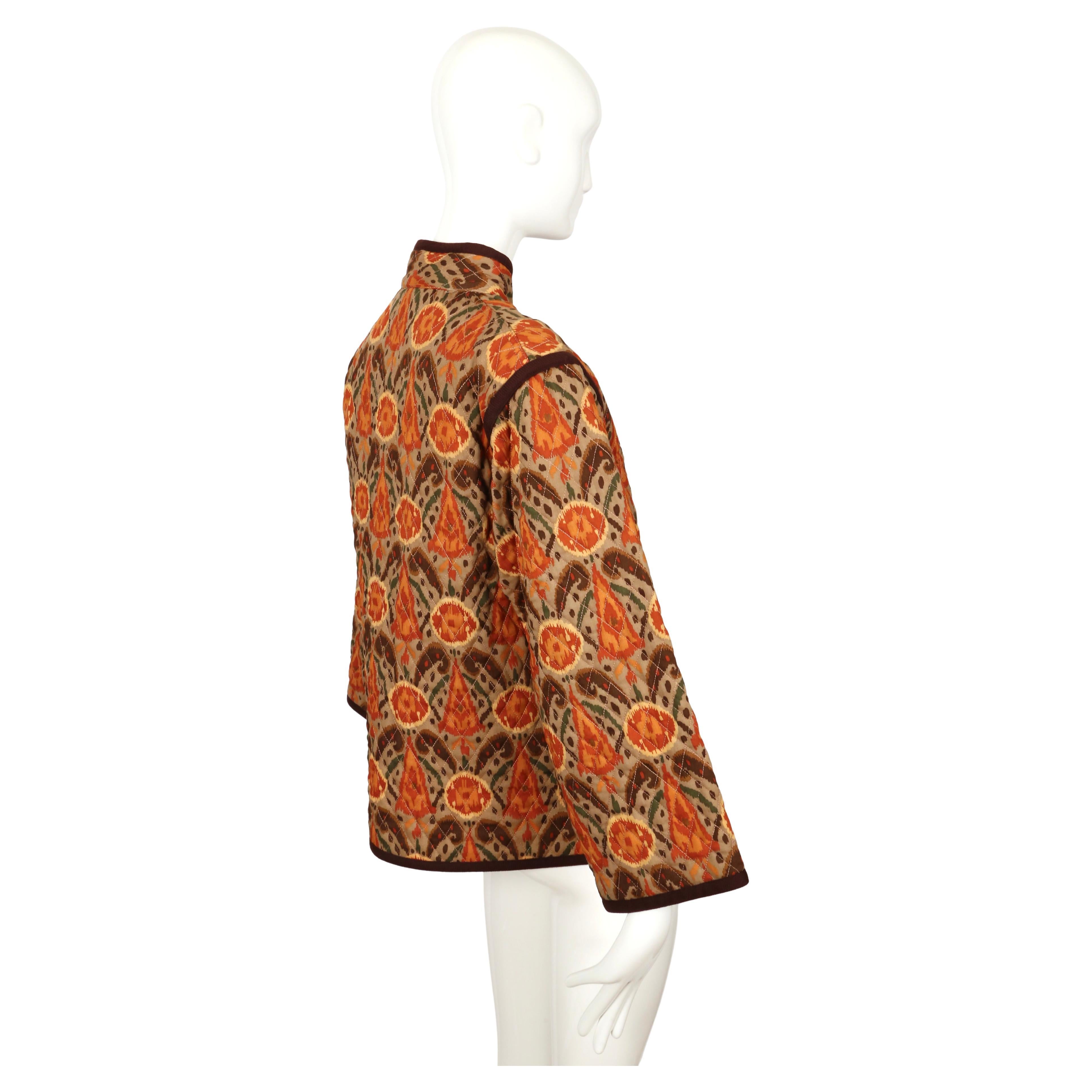 1979 YVES SAINT LAURENT wool IKAT quilted RUNWAY jacket For Sale 2