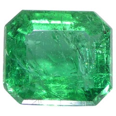1.97ct Octagonal/Emerald Cut Green Emerald GIA Certified Zambia (F2)
