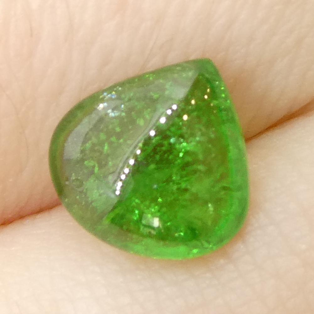 grenat tsavorite vert cabochon poire de 1,97 carat du Kenya, non chauffé en vente 9