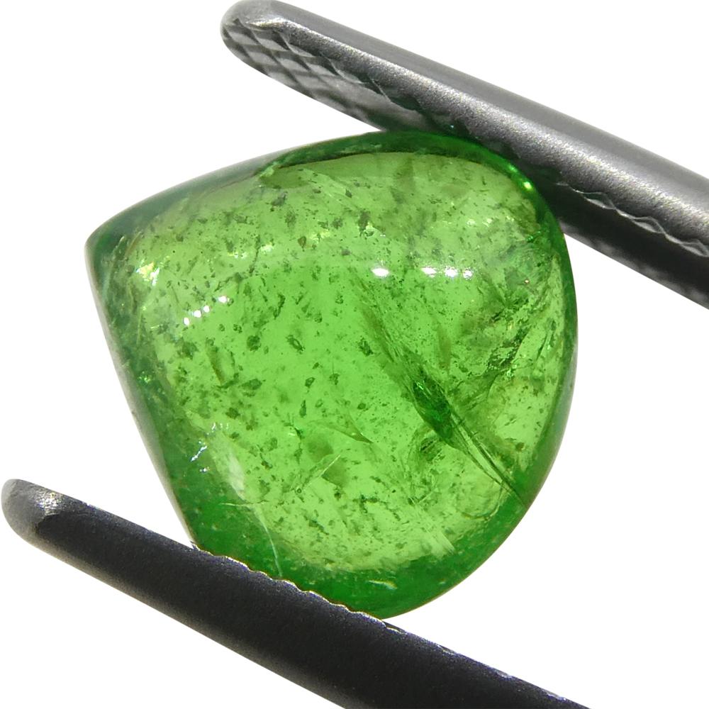 grenat tsavorite vert cabochon poire de 1,97 carat du Kenya, non chauffé Neuf - En vente à Toronto, Ontario