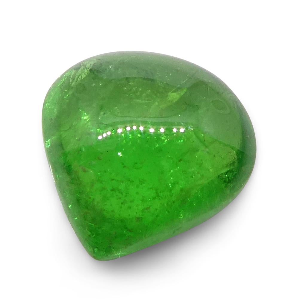 grenat tsavorite vert cabochon poire de 1,97 carat du Kenya, non chauffé en vente 4