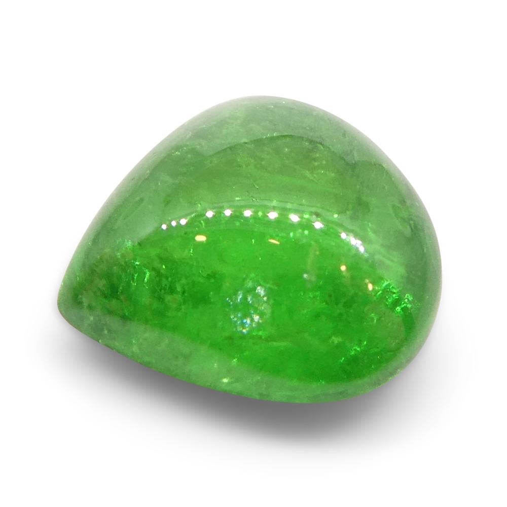 grenat tsavorite vert cabochon poire de 1,97 carat du Kenya, non chauffé en vente 5