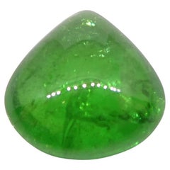 1.97ct Pear Cabochon Green Tsavorite Garnet from Kenya, Unheated