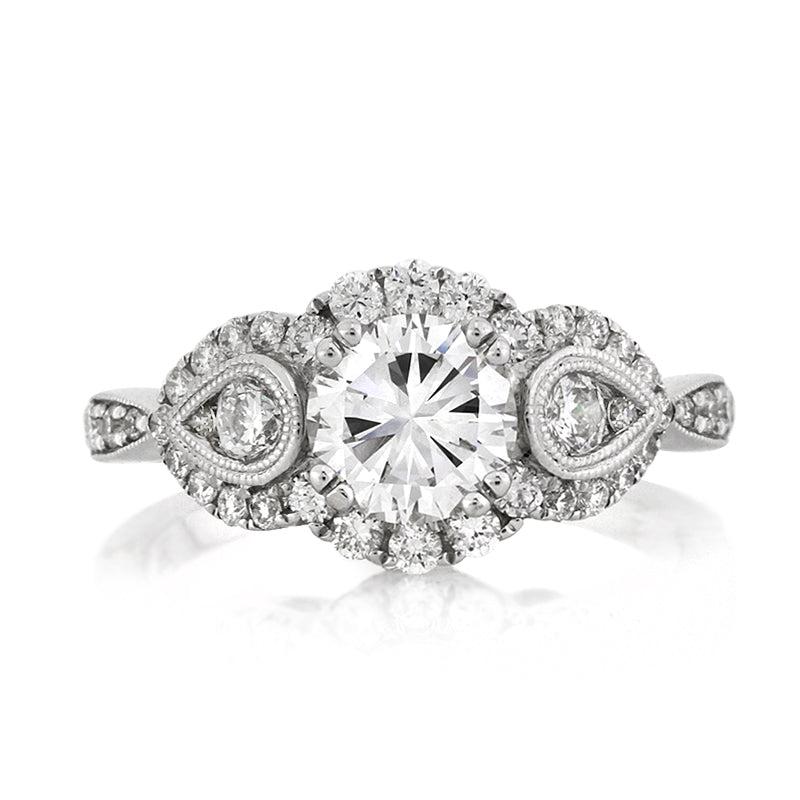 1.97ct Round Brilliant Cut Diamond Engagement Ring For Sale