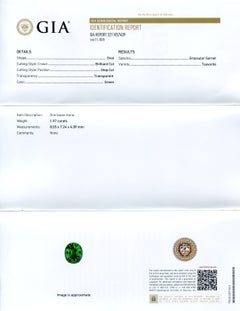 1.97ct Vivid Emerald Green Tsavorite Garnet Oval, GIA Certified