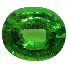 1.97ct Vivid Emerald Green Tsavorite Garnet Oval, GIA Certified