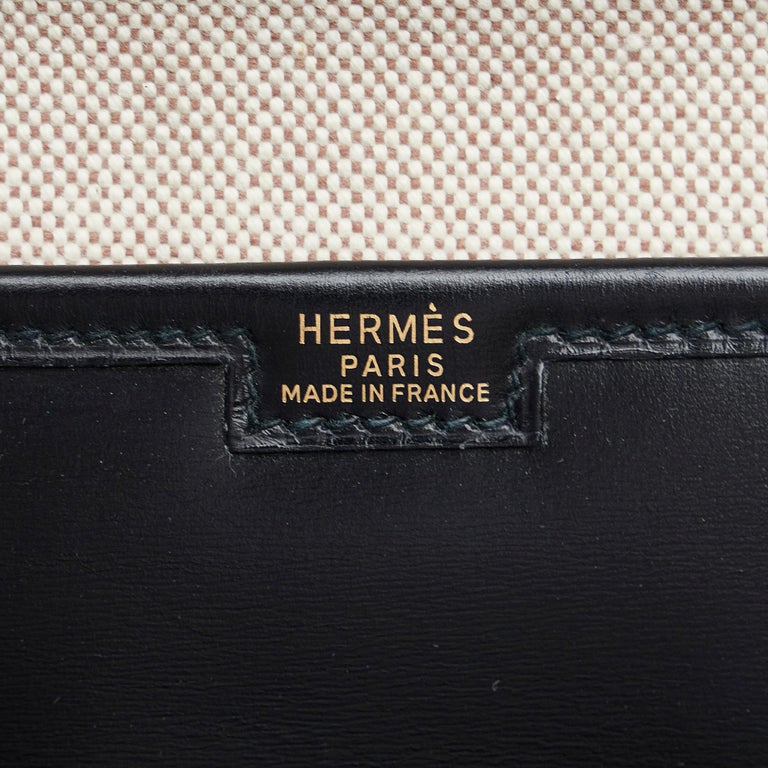 Hermes Jige Pouch in Black Box Leather