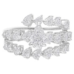 1,98 Karat SI Reinheit HI Farbe birnenförmiger Diamantring aus 18 Karat Weißgold Schmuck