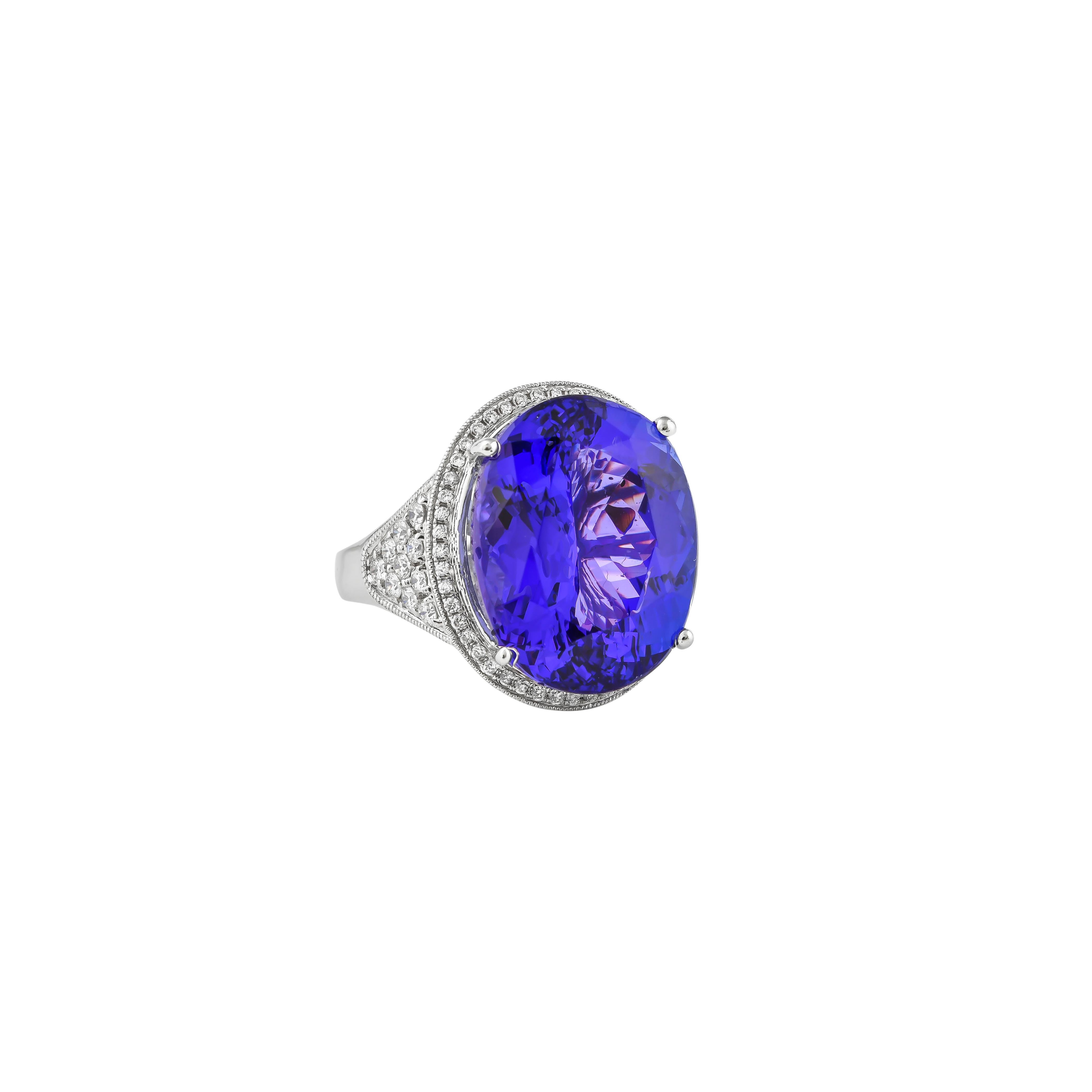 This collection features a selection of the most tantalizing Tanzanites. This enchanting East African gemstone can only be procured from one mine in the foothills of Mount Kilimanjaro, Tanzania. We have accented the rich purple-blue hues of the