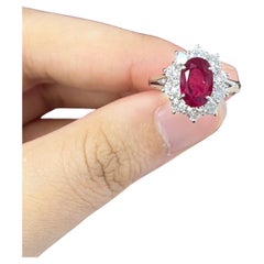 1.98 Carat Thai Ruby Ring with made in PT900
