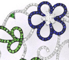 Ciondolo con fiore di diamante bianco da 1,98 carati