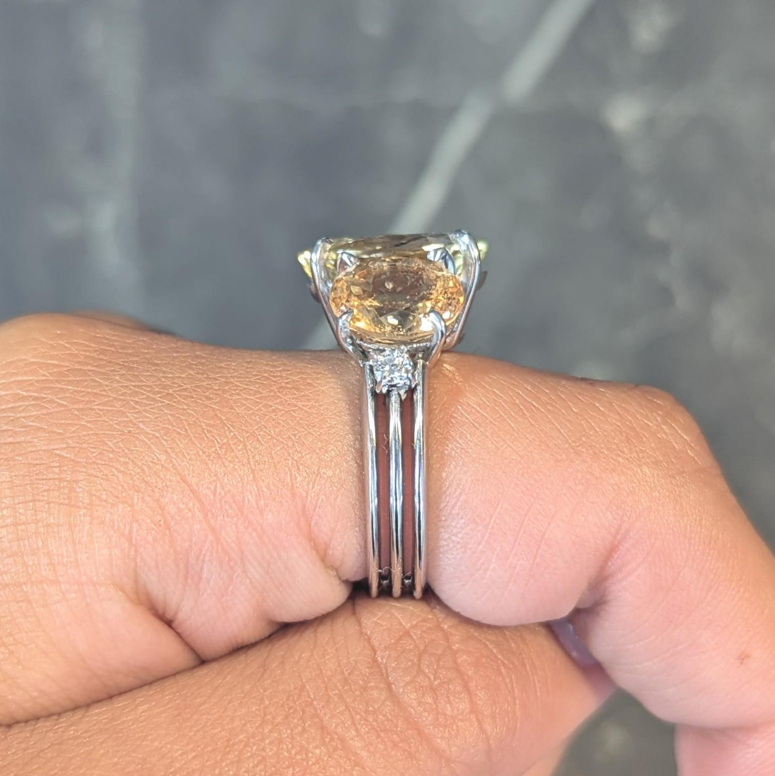 1980 16.58 CTW No Heat Ceylon Sapphire Garnet Diamond 18K Gold Vintage Ring GIA For Sale 8