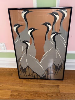 1980 Asian Crane Wall Art Print