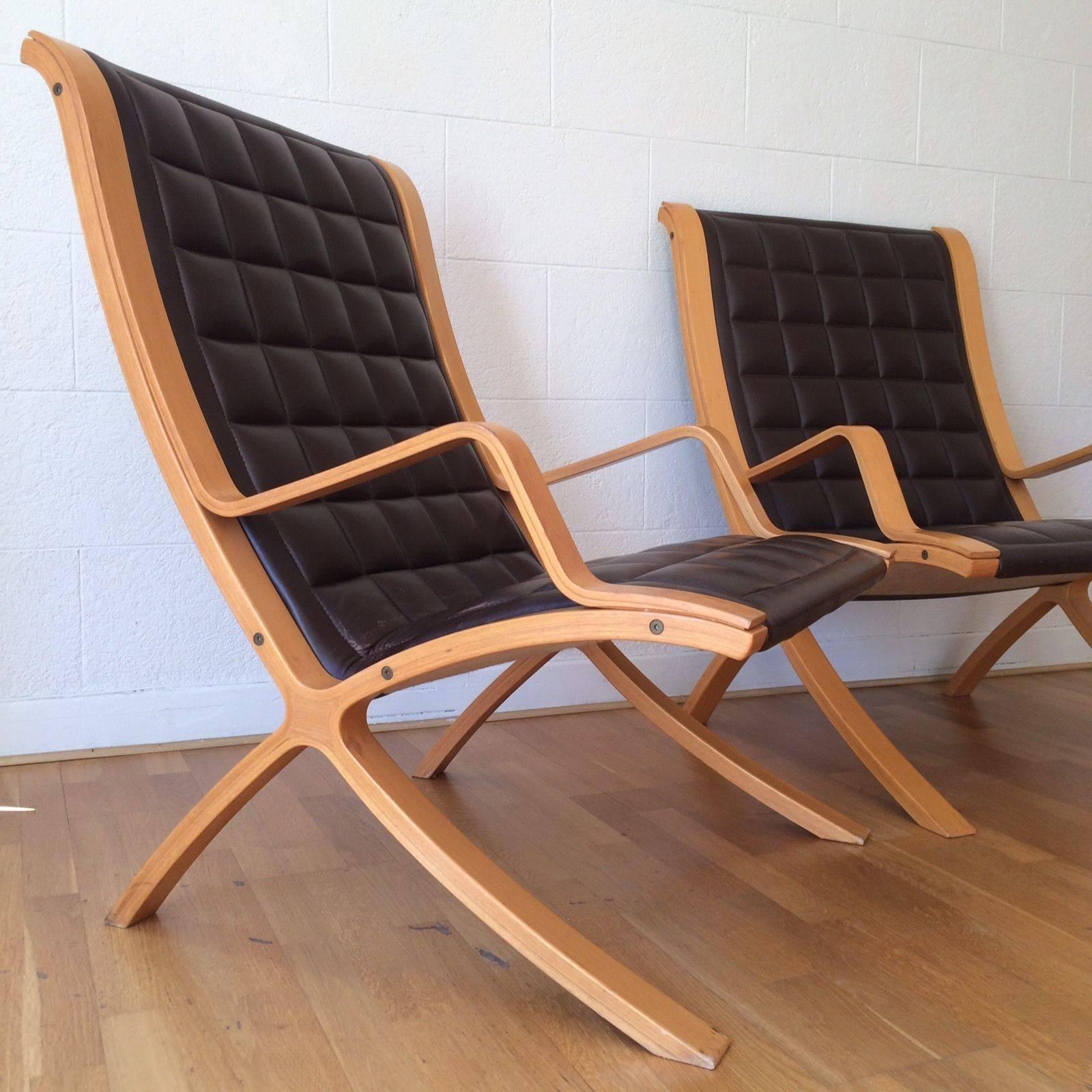 1980 Ax Chair Pair Orla Mølgaard-Nielsen and Peter Hvidt, Fritz Hansen Edition 2