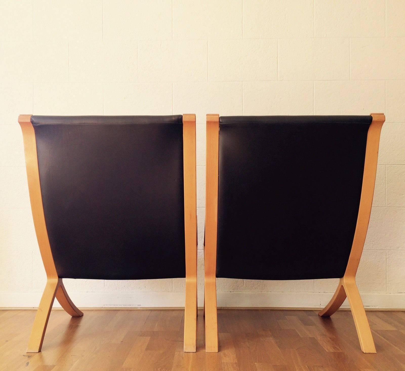 1980 Ax Chair Pair Orla Mølgaard-Nielsen and Peter Hvidt, Fritz Hansen Edition 4