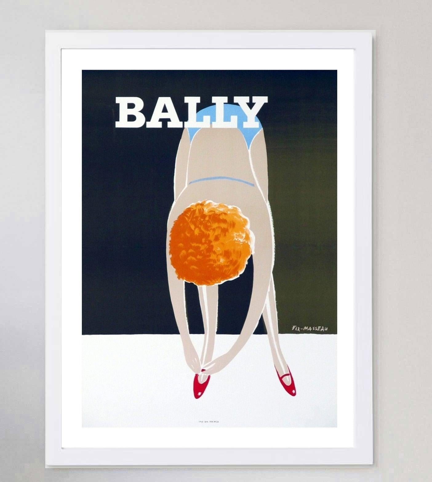 1980 Bally - Ballet Original Vintage Poster In Good Condition For Sale In Winchester, GB