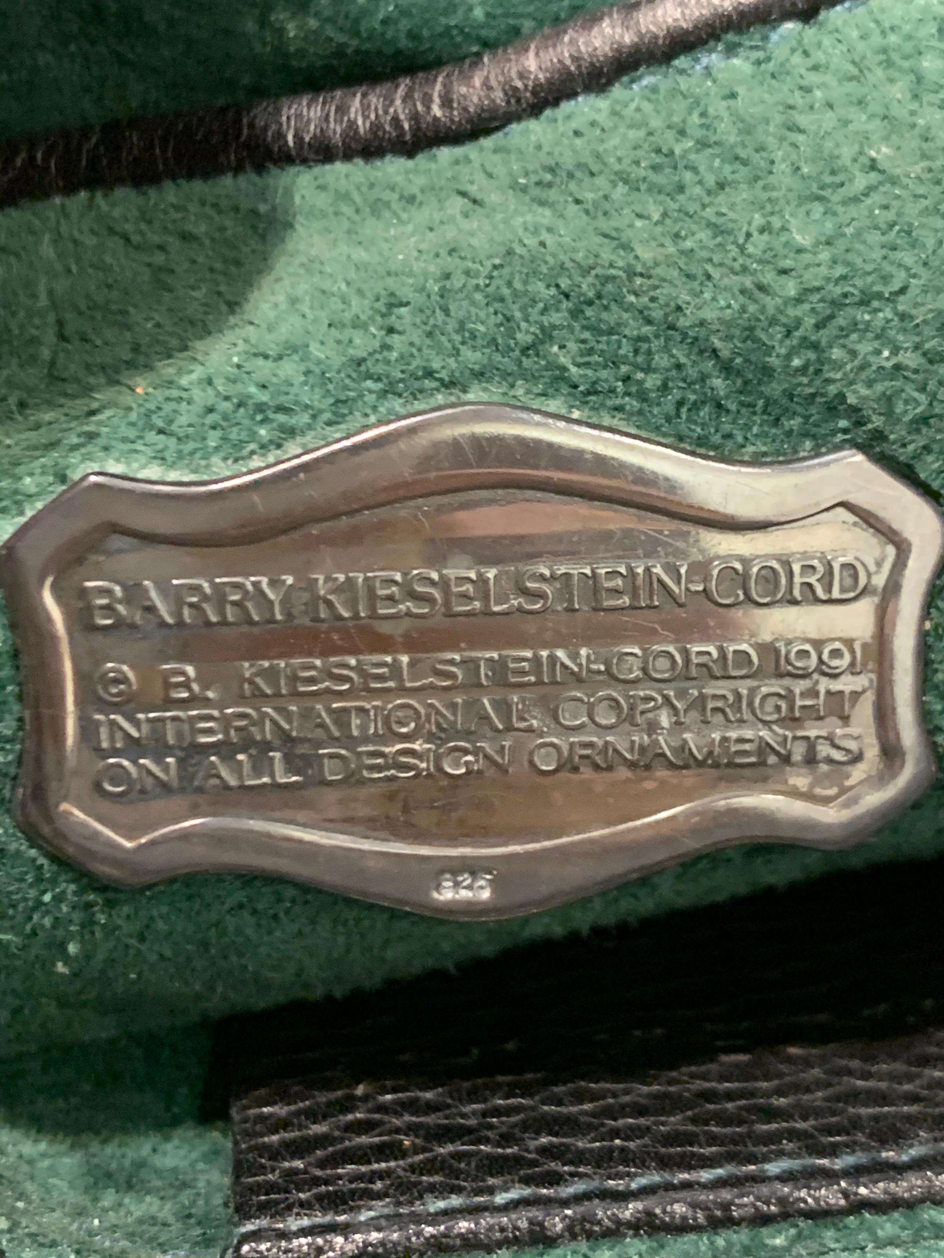 1980 Barry Kieselstein-Cord Black Leather Satchel Bag w/ Logo Alligator Hardware 3