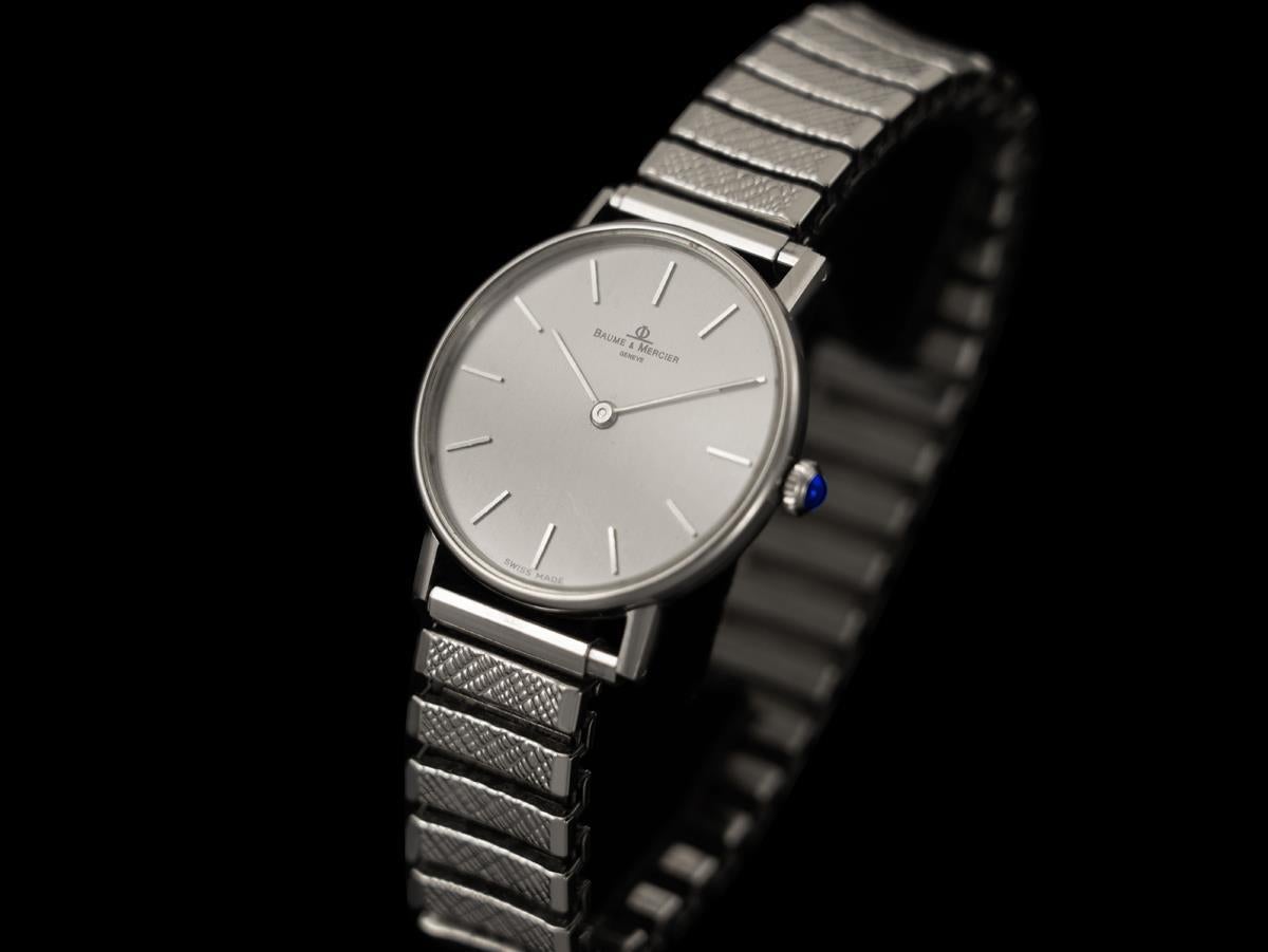 1980 Baume & Mercier Vintage Steel Watch - Owned & Worn By Great Lefty Gomez In Good Condition For Sale In Suwanee, GA