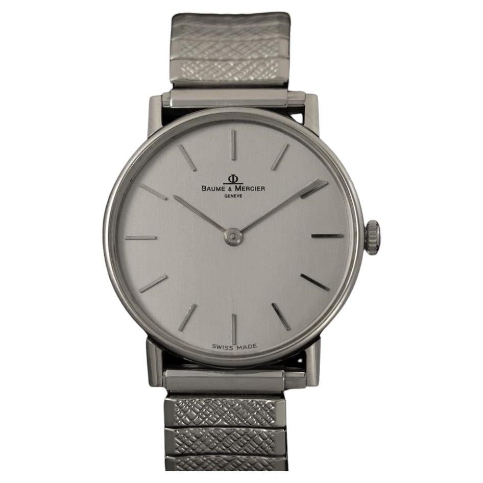 1980 Baume & Mercier Vintage Steel Watch - Owned & Worn By Great Lefty Gomez For Sale
