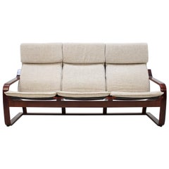 1980 Dreisitziges Sofa aus Bugholz, Ton Tschechoslowakei
