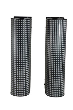 1980 Bieffeplast Postmodern Italian Design Black White Wall Lamp Sconces