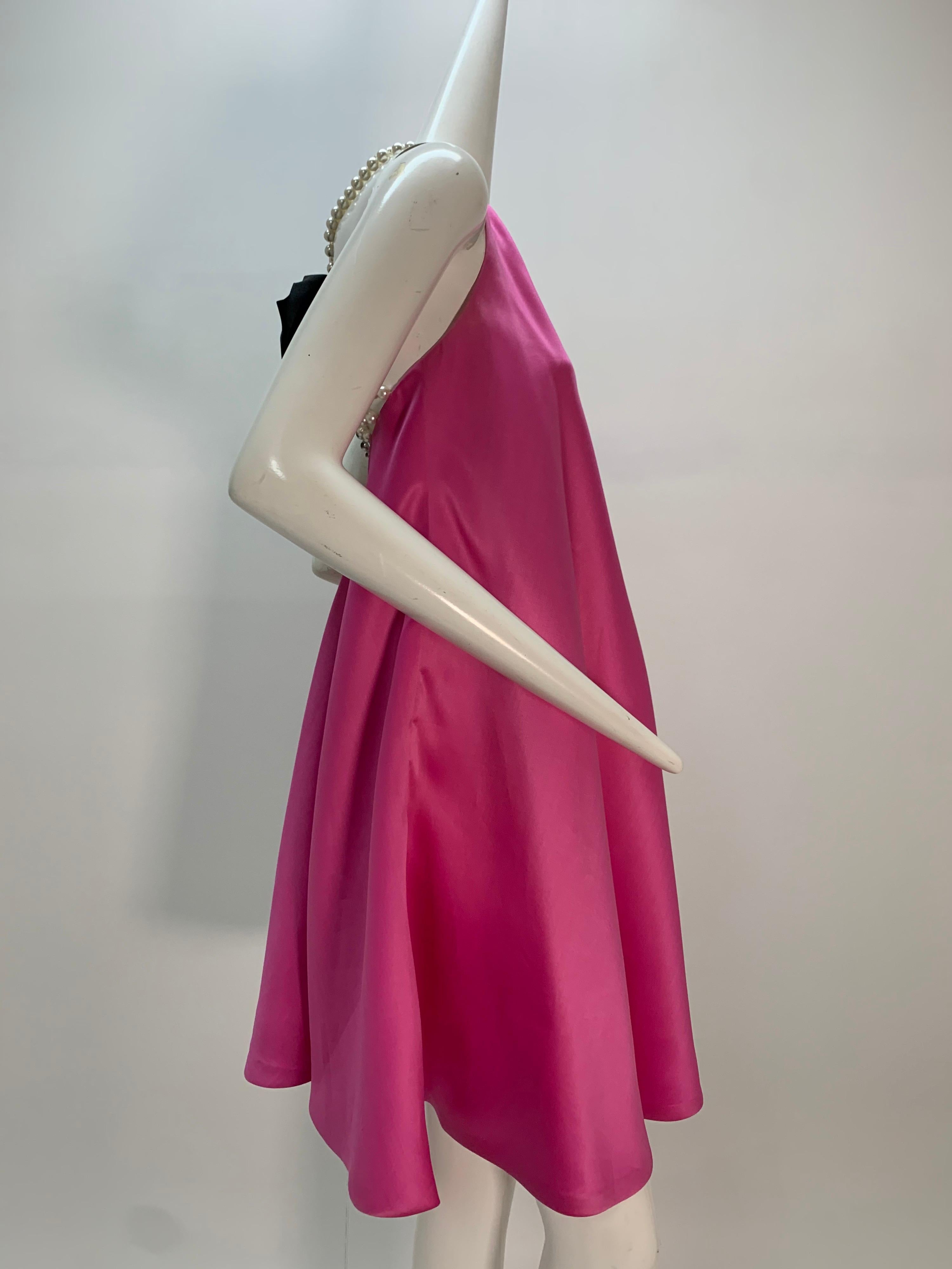 1980 Bill Blass Pink Silk Organza Mini Dress W/Chunky Pearl Strands & Bow 5