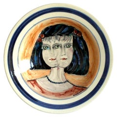 Vintage 1980 Bruno Cassinari Ceramics Italy Rossicone Plate