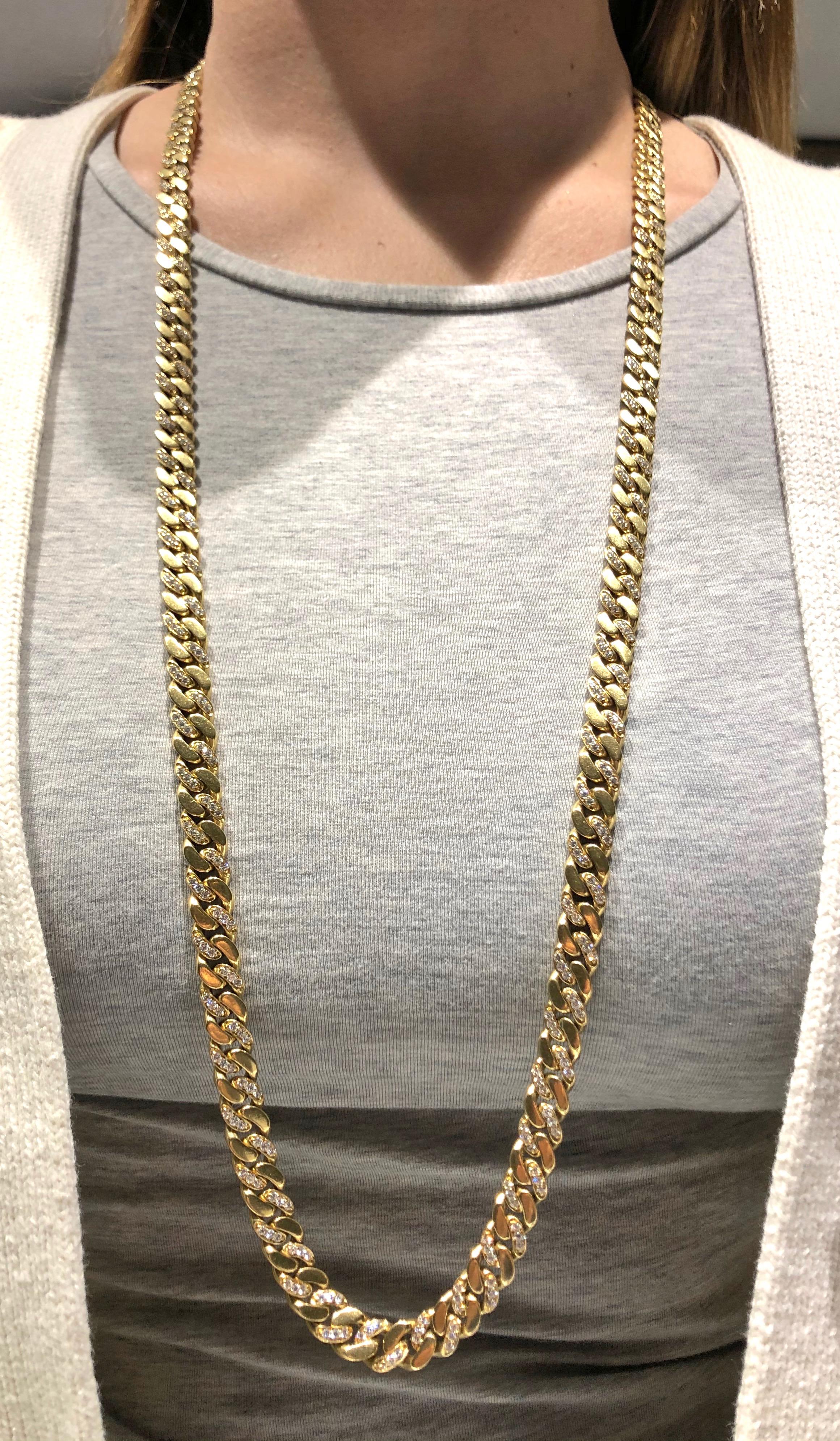 Women's 1980 Bulgari 18 Kt. Yellow Gold Diamonds Groumette Necklace