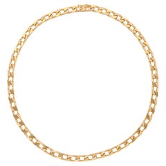 1980 Bulgari 18 Kt. Yellow Gold Diamonds Groumette Necklace