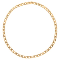 1980 Bulgari 18 Kt. Yellow Gold Diamonds Groumette Necklace