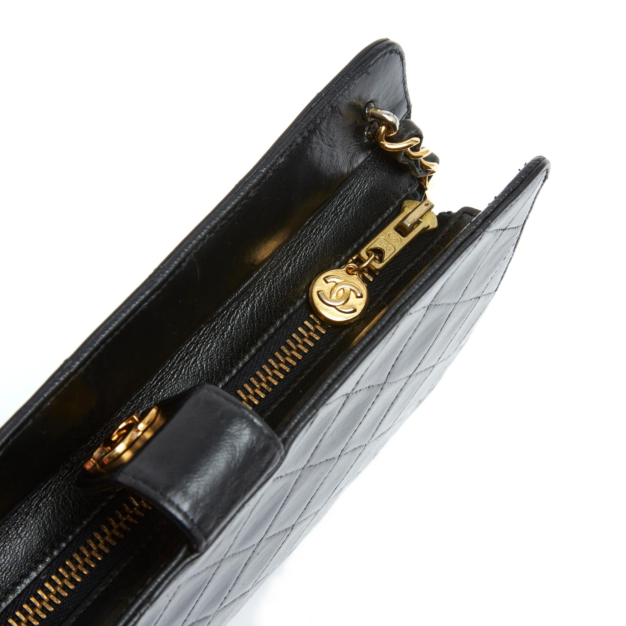 1980 Chanel Haute Couture Timeless Black clutch Bag 1