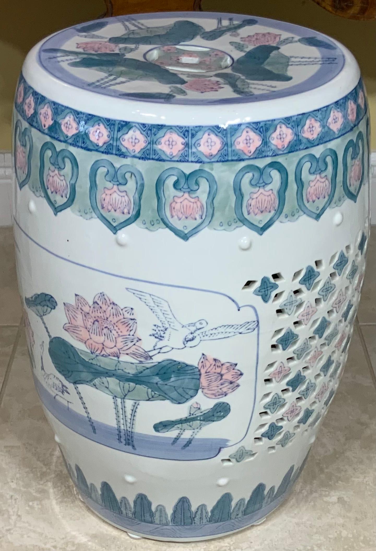 1980 Chinese Ceramic Garden Stool 2