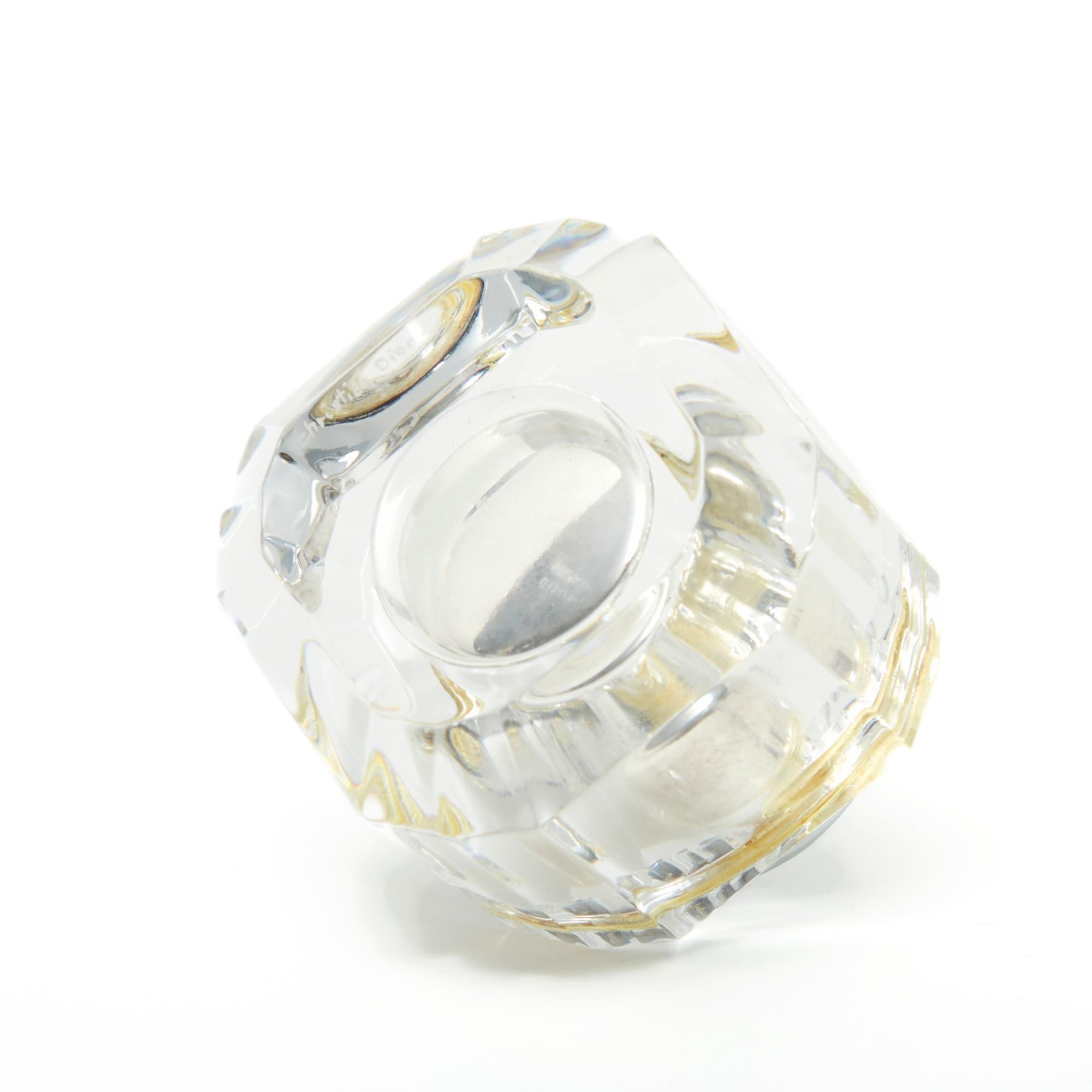 Encendedor de mesa de cristal Christian Dior 1980 Gris en venta