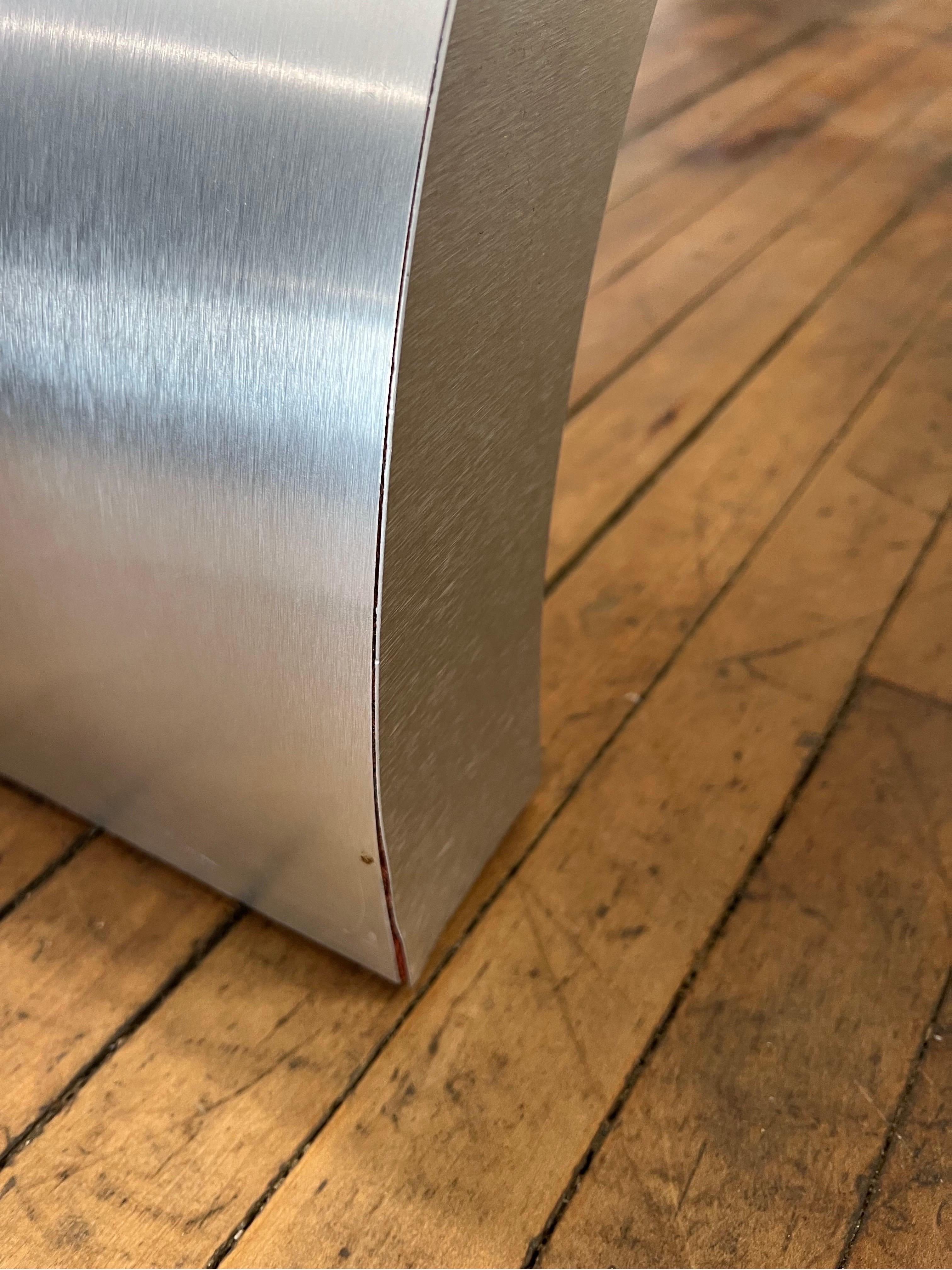 Fin du 20e siècle Table basse cascade chromée 1980 d'après Karl Springer en vente