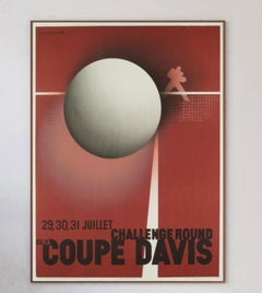 1980 Coupe Davis - A.M. Cassandre Original Vintage Poster