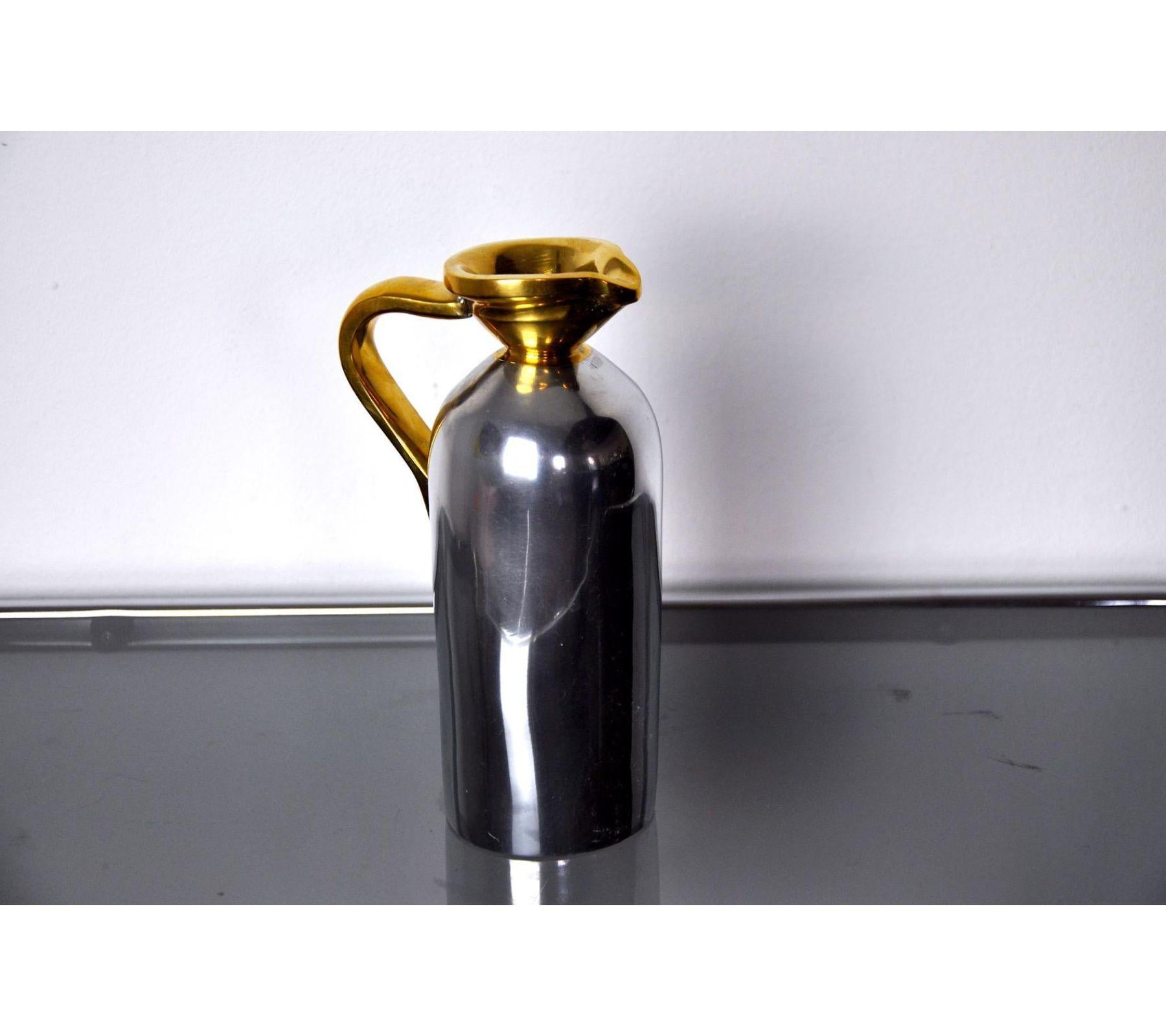 Aluminum 1980 David Marshall Brutalist Pitcher For Sale