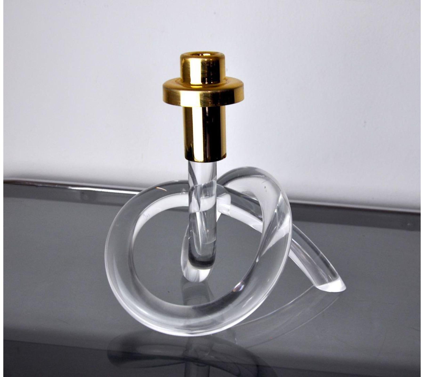Hollywood Regency 1980 Dorothy Thorpe Pretzel Candle Holder For Sale
