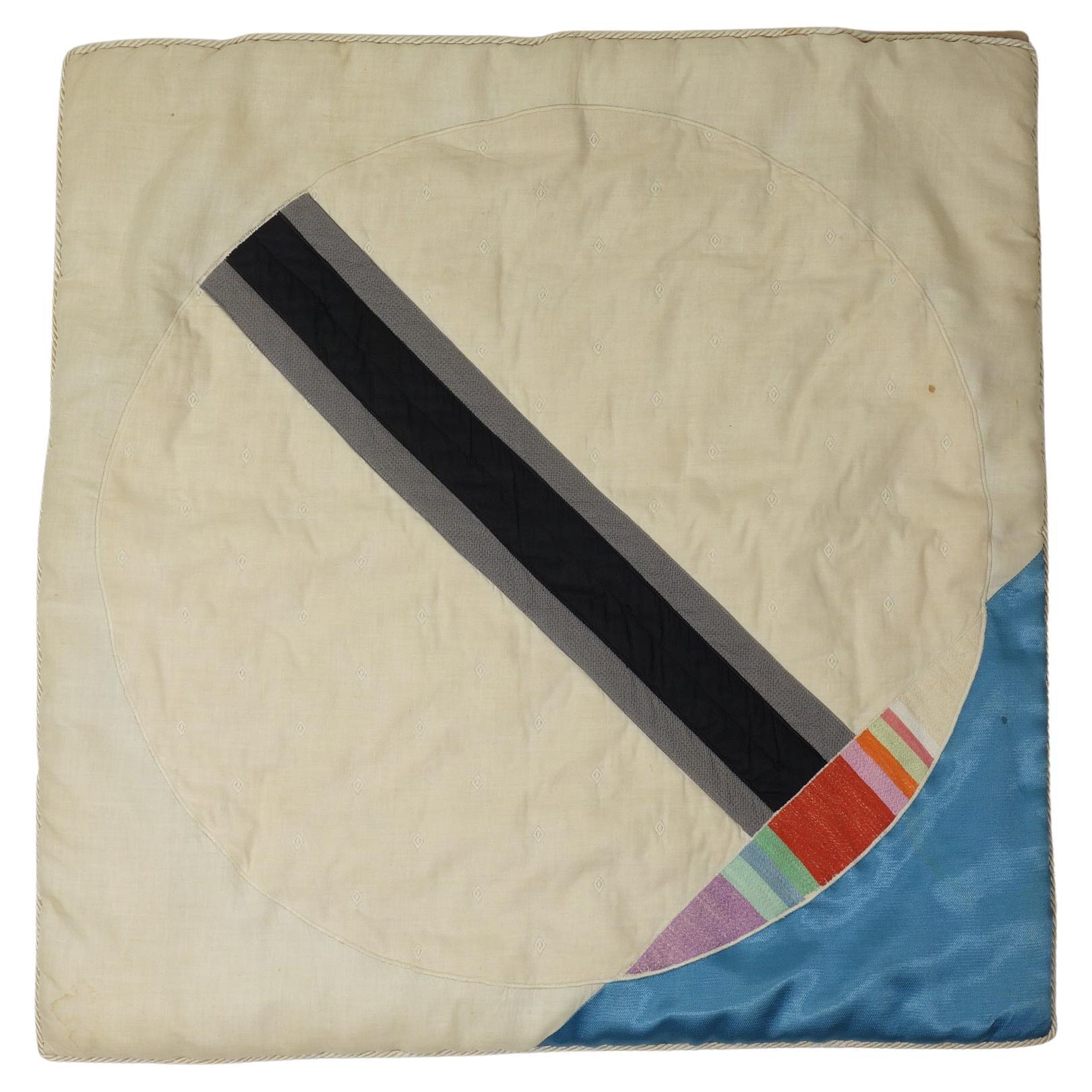 1980 Eugenio Carmi Tapiz de seda de arte abstracto italiano