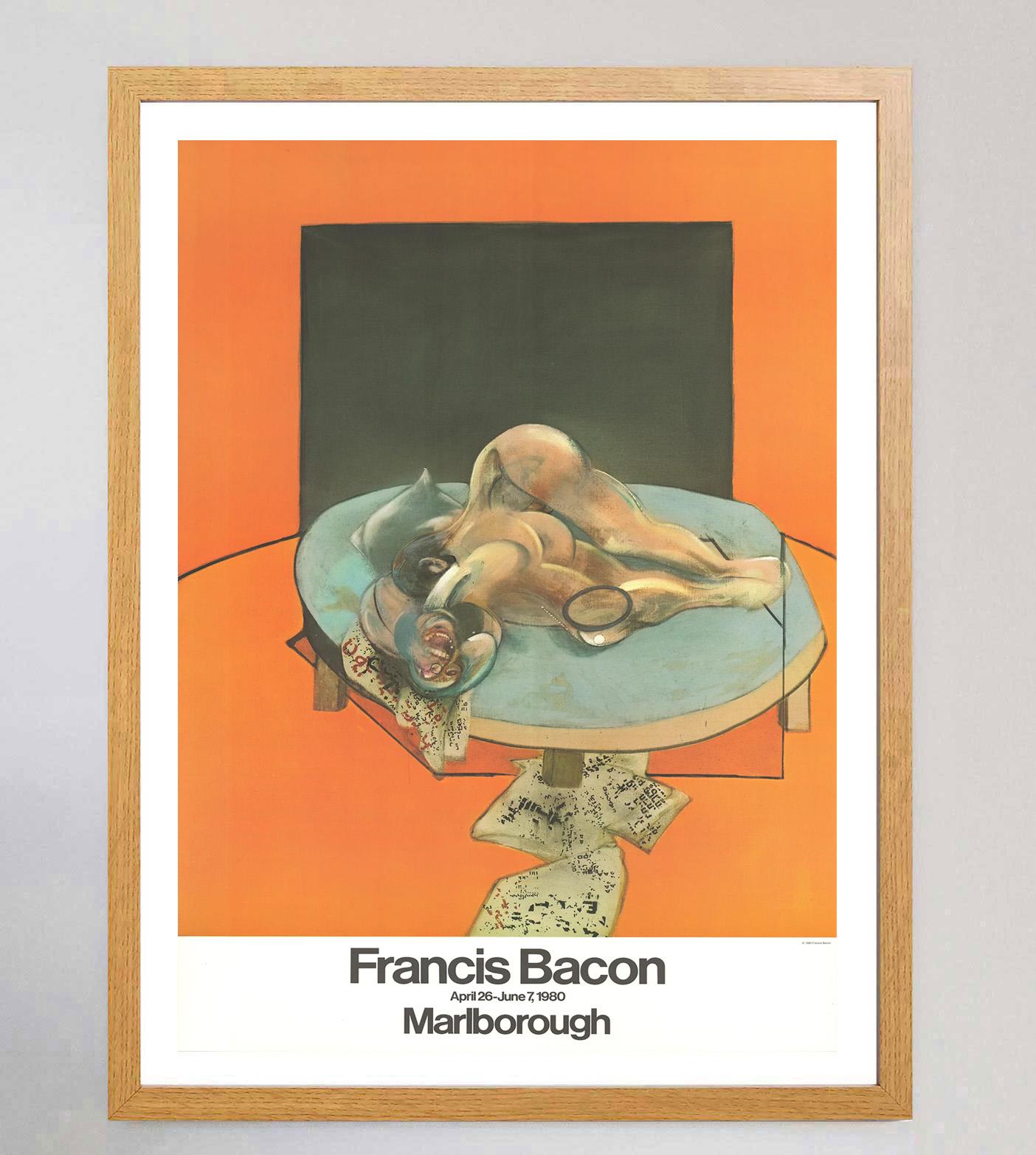 1980 Francis Bacon - Galería Marlborough Cartel Vintage Original en Bueno estado para la venta en Winchester, GB