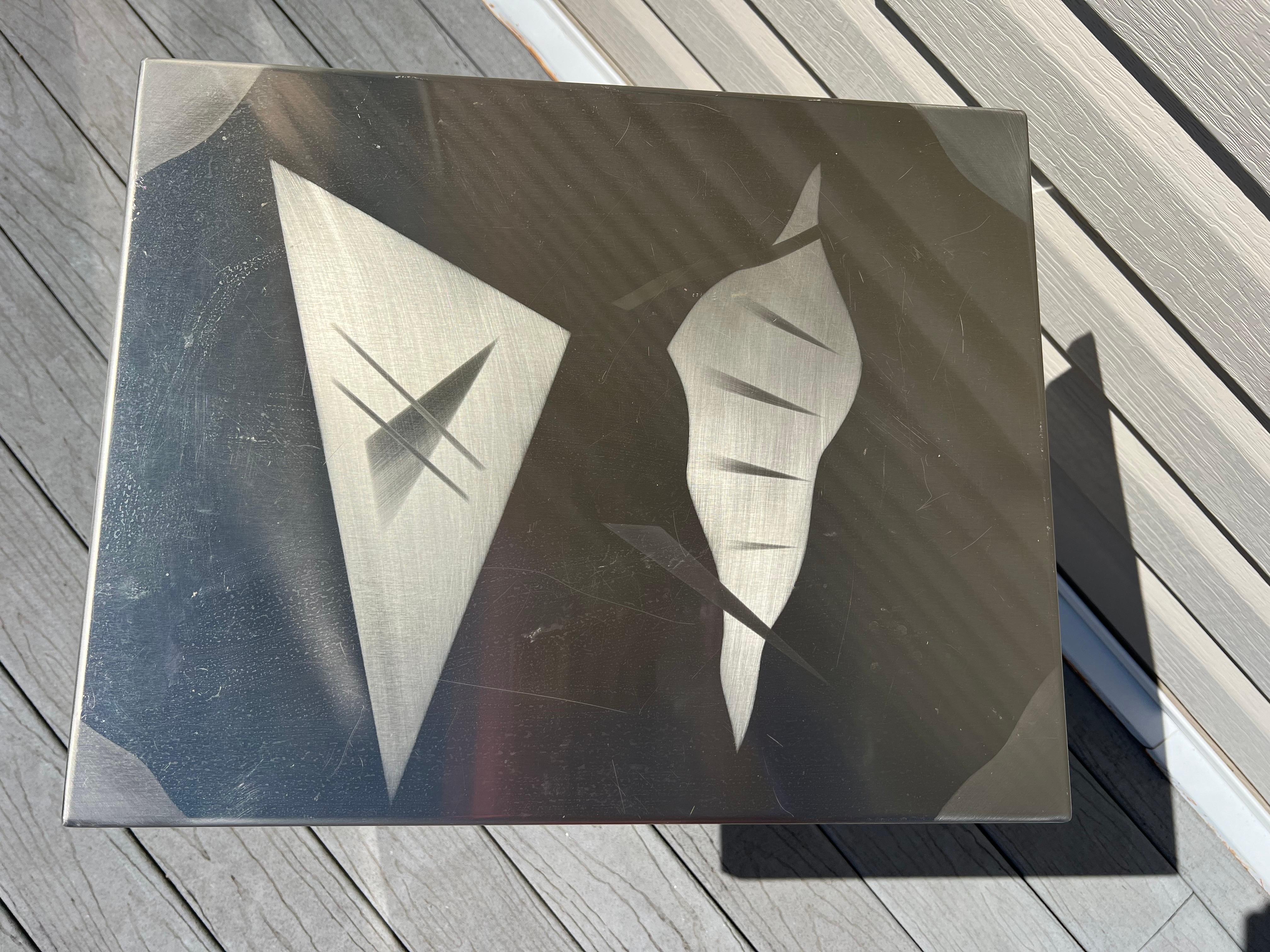 Late 20th Century 1980 Frosted Glass Hands Table For Sale